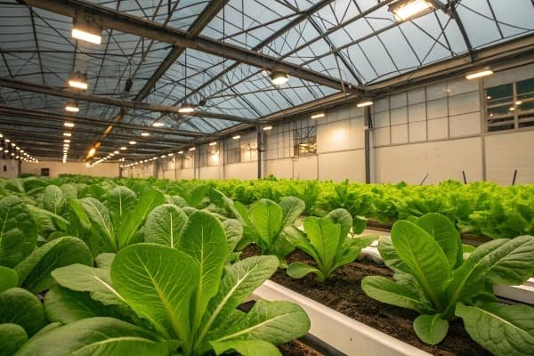 Light in a greenhouse