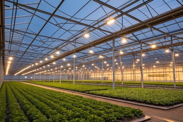 supplemental lighting in greenhouse