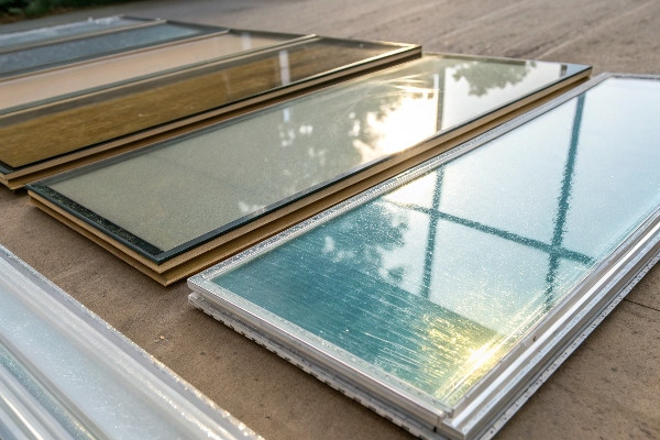 Comparison of different glazing materials used in tomato greenhouses