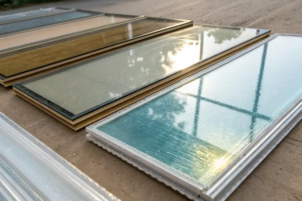 Comparison of different glazing materials used in tomato greenhouses