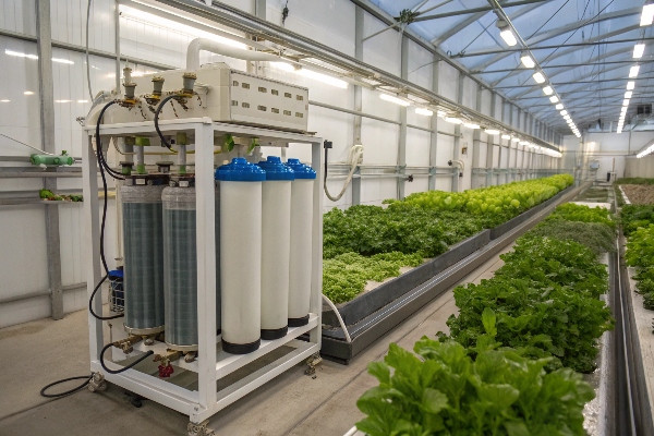 Carbon filtration system in medical plant greenhouse