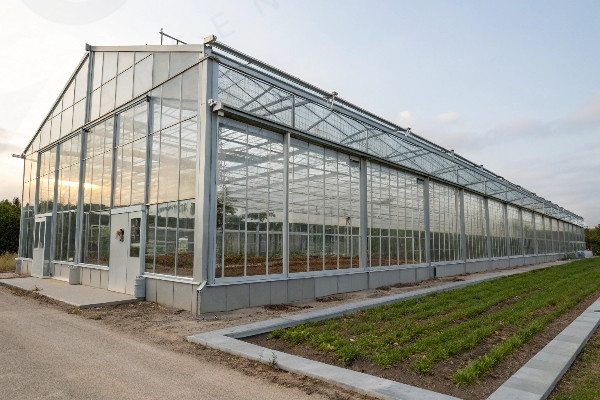 Freestanding greenhouse exterior view