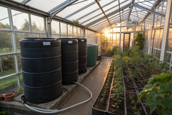 Non-electric greenhouse heating
