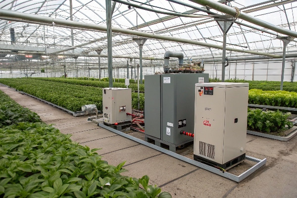 Large greenhouse heating systems