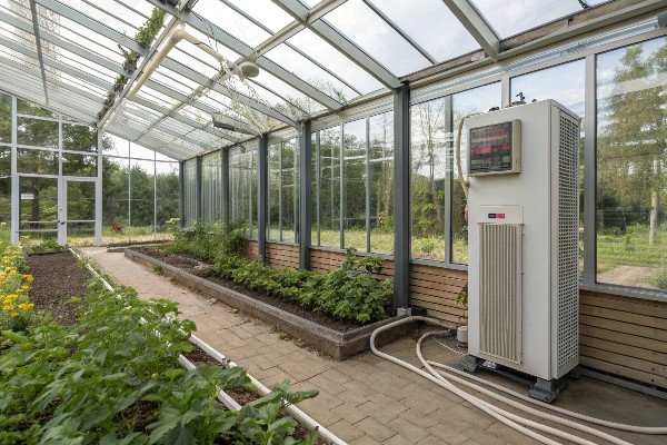 Budget greenhouse heating setup