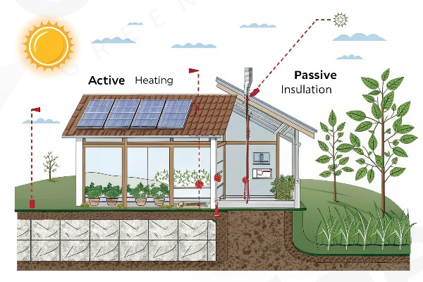 Greenhouse heating principle diagram