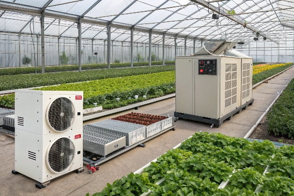 Different greenhouse heating systems sizes