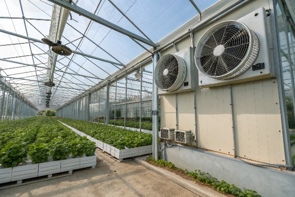 Greenhouse ventilation systems for hot climates