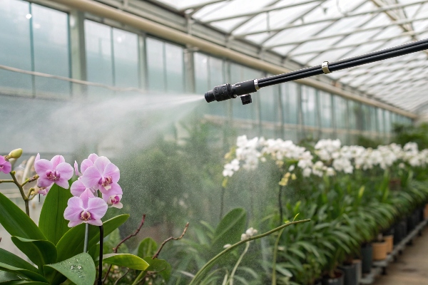 High-pressure fogging system for humidity control