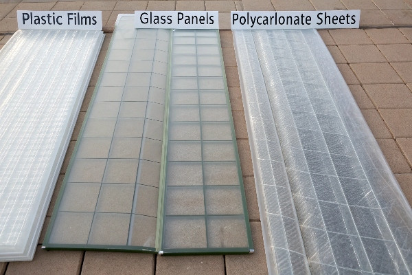 Commercial greenhouse covering materials comparison