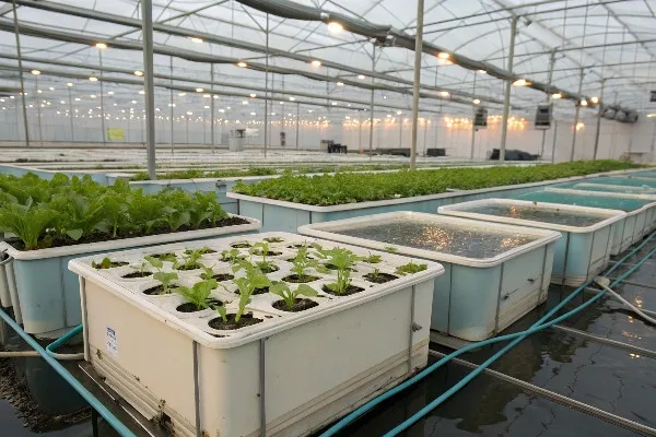 Ebb and flow hydroponic system