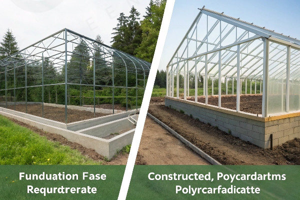 Greenhouse foundation requirements comparison