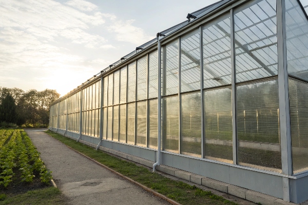 greenhouse side wall glass panels