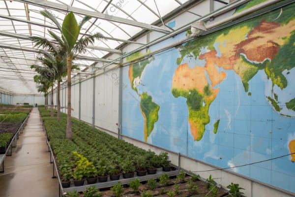 Global greenhouse cooling map hot climate regions