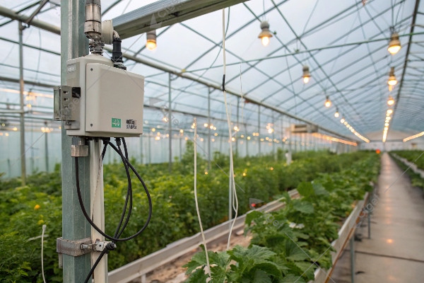 CO2 sensor placement installation greenhouse monitoring