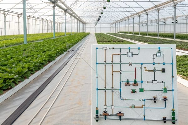 greenhouse irrigation layout design schematic