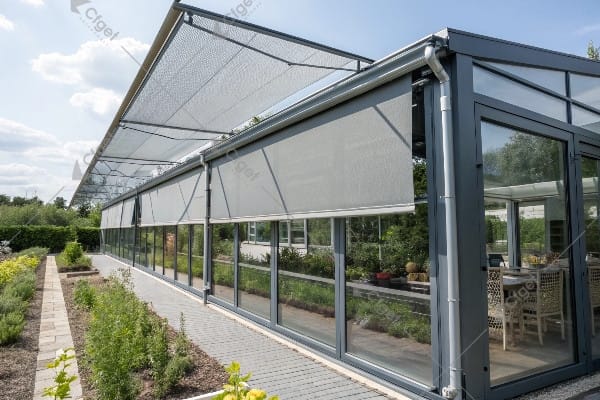 Solar radiation blocking diagram exterior shading