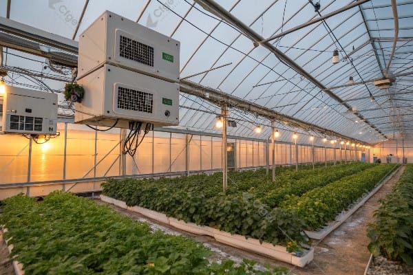 Greenhouse heating system winter production