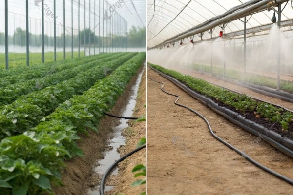 drip irrigation vs spray irrigation comparison