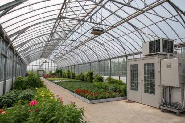 Professional Gothic greenhouse showing all key features