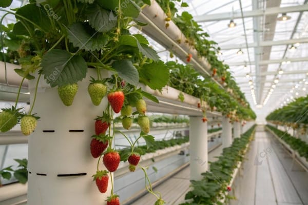 Strawberry Vertical Farming Setup