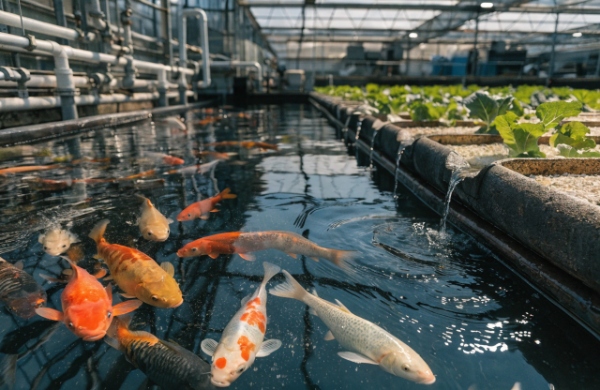 commercial aquaponics greenhouse