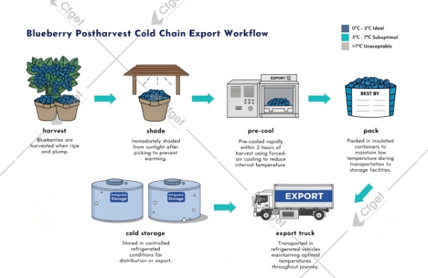 Blueberry greenhouse postharvest cold chain export workflow blueberry greenhouse postharvest cold chain export workflow