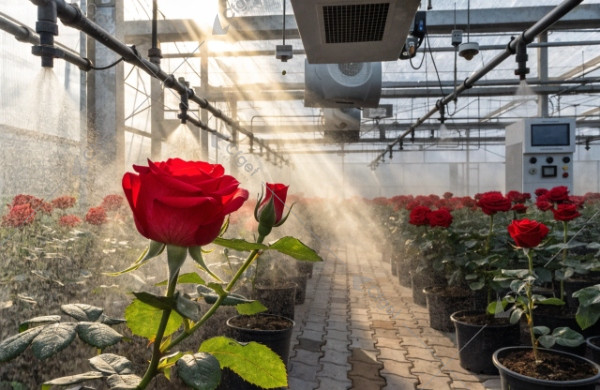 Ethiopia rose greenhouse humidity control with dew point margin and airflow Ethiopia rose greenhouse humidity control dew point airflow