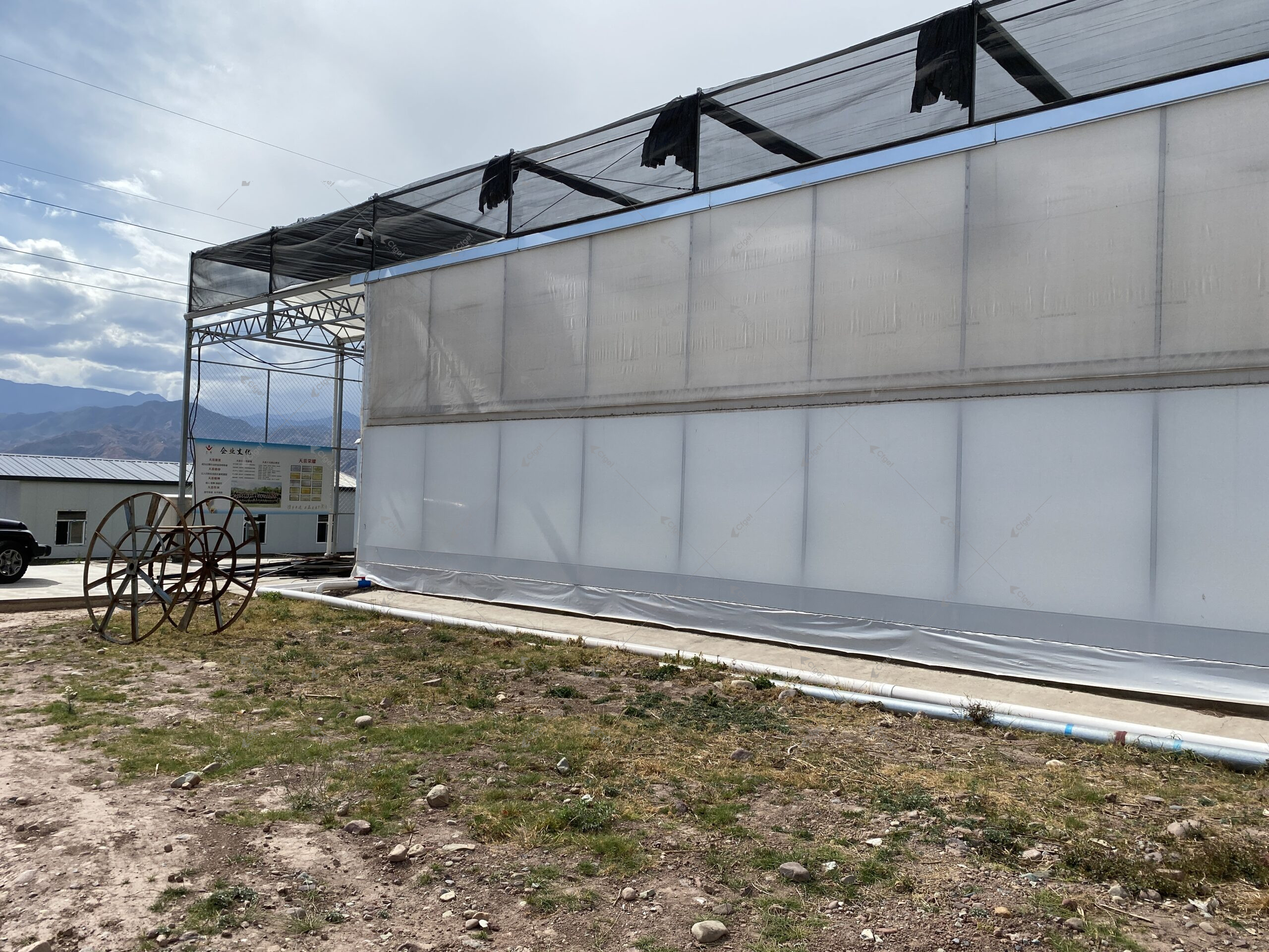 Project photos help check whether two greenhouse quotations are describing the same construction scope. commercial greenhouse project cost planning image for greenhouse drip irrigation cost factors detail