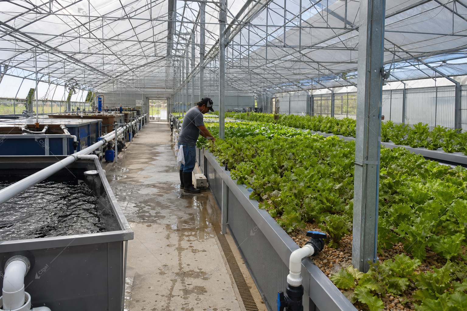 greenhouse supplier and RFQ planning image for Aquaponic Greenhouse Design detail