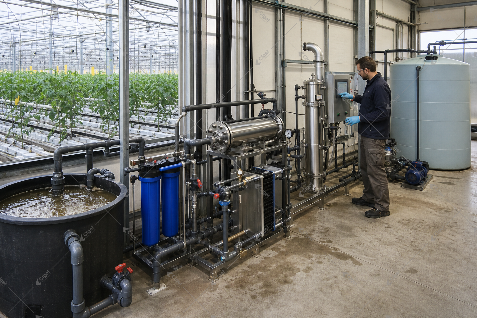 Greenhouse project image showing the kind of scope details buyers should confirm before evaluating greenhouse recirculation water disinfection. greenhouse project planning image for greenhouse recirculation water disinfection overview